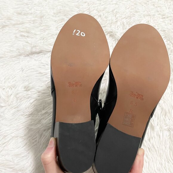 NO BOX Women Coach Patricia Mat Leather Ankle Bootsin  Black Size 6.5 - Picture 4 of 10